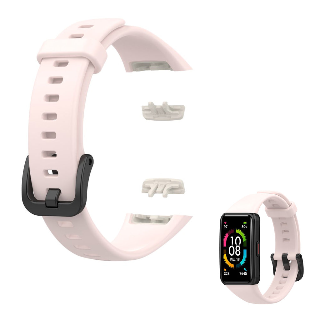 Holdbart Honor Band 6 Silikone Rem - Pink#serie_5