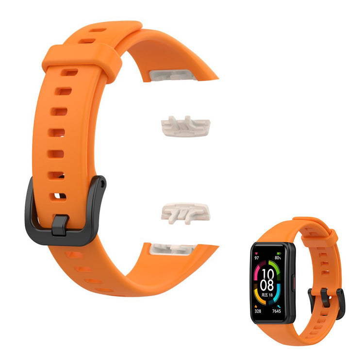 Holdbart Honor Band 6 Silikone Rem - Orange#serie_6