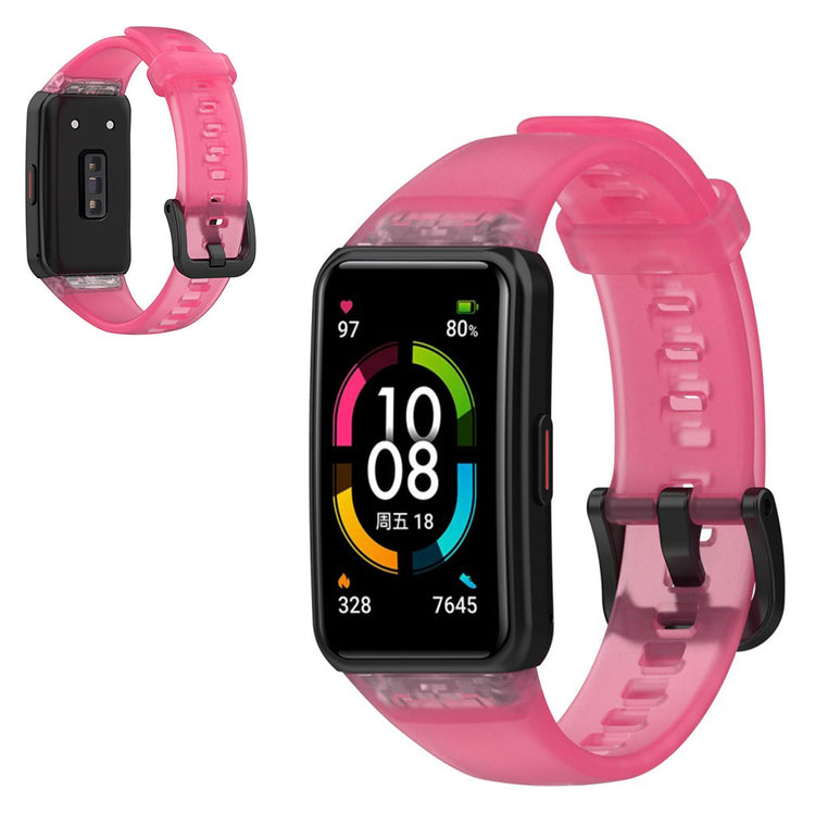 Mega cool Honor Band 6 Silikone Rem - Pink#serie_3