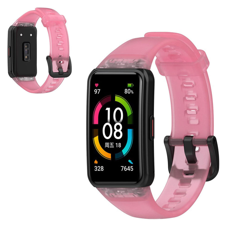 Mega cool Honor Band 6 Silikone Rem - Pink#serie_7