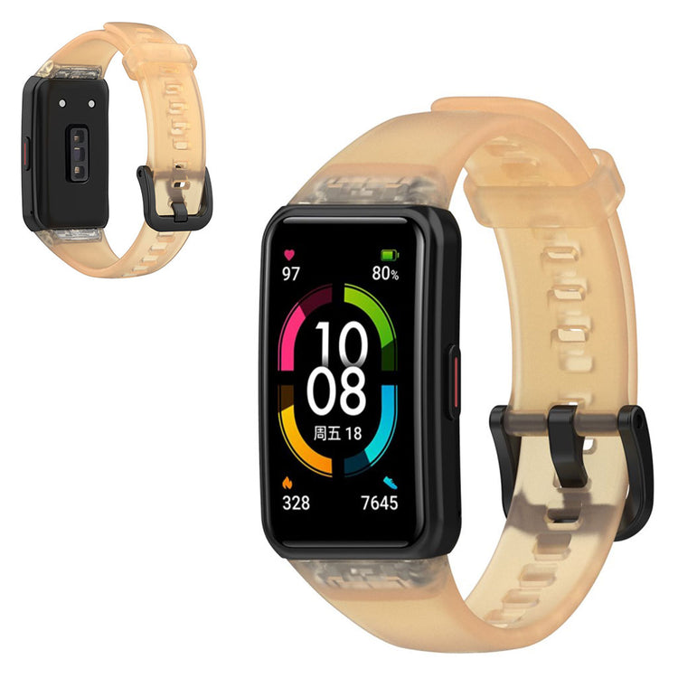 Mega cool Honor Band 6 Silikone Rem - Orange#serie_8