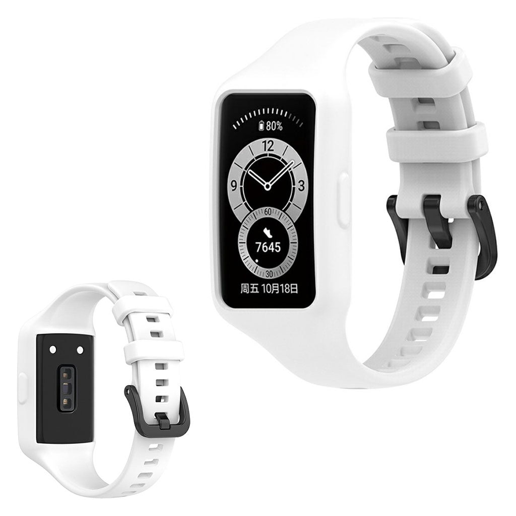 Mega skøn Honor Band 6 Silikone Rem - Hvid#serie_1