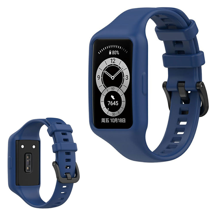 Mega skøn Honor Band 6 Silikone Rem - Blå#serie_10