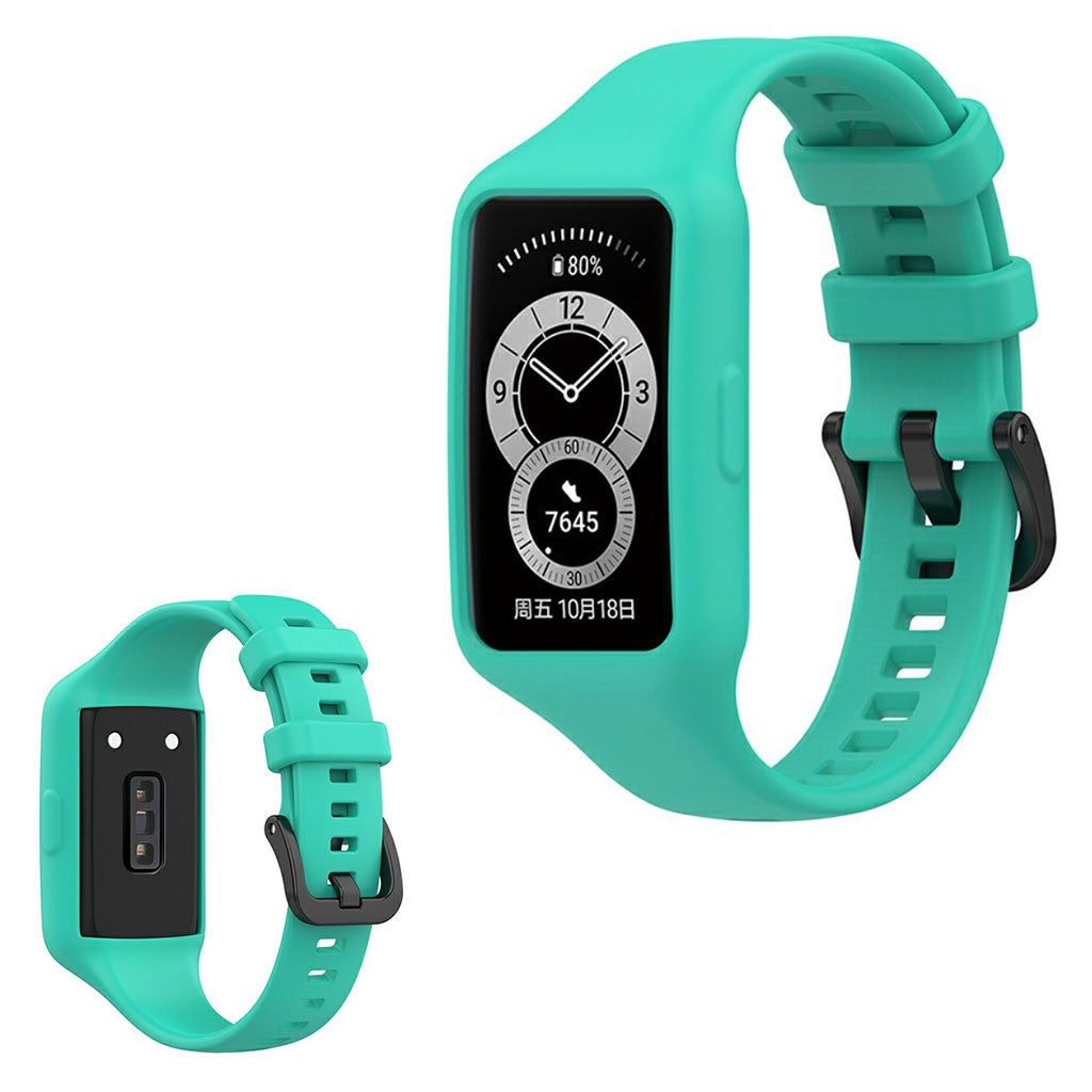 Mega skøn Honor Band 6 Silikone Rem - Grøn#serie_2
