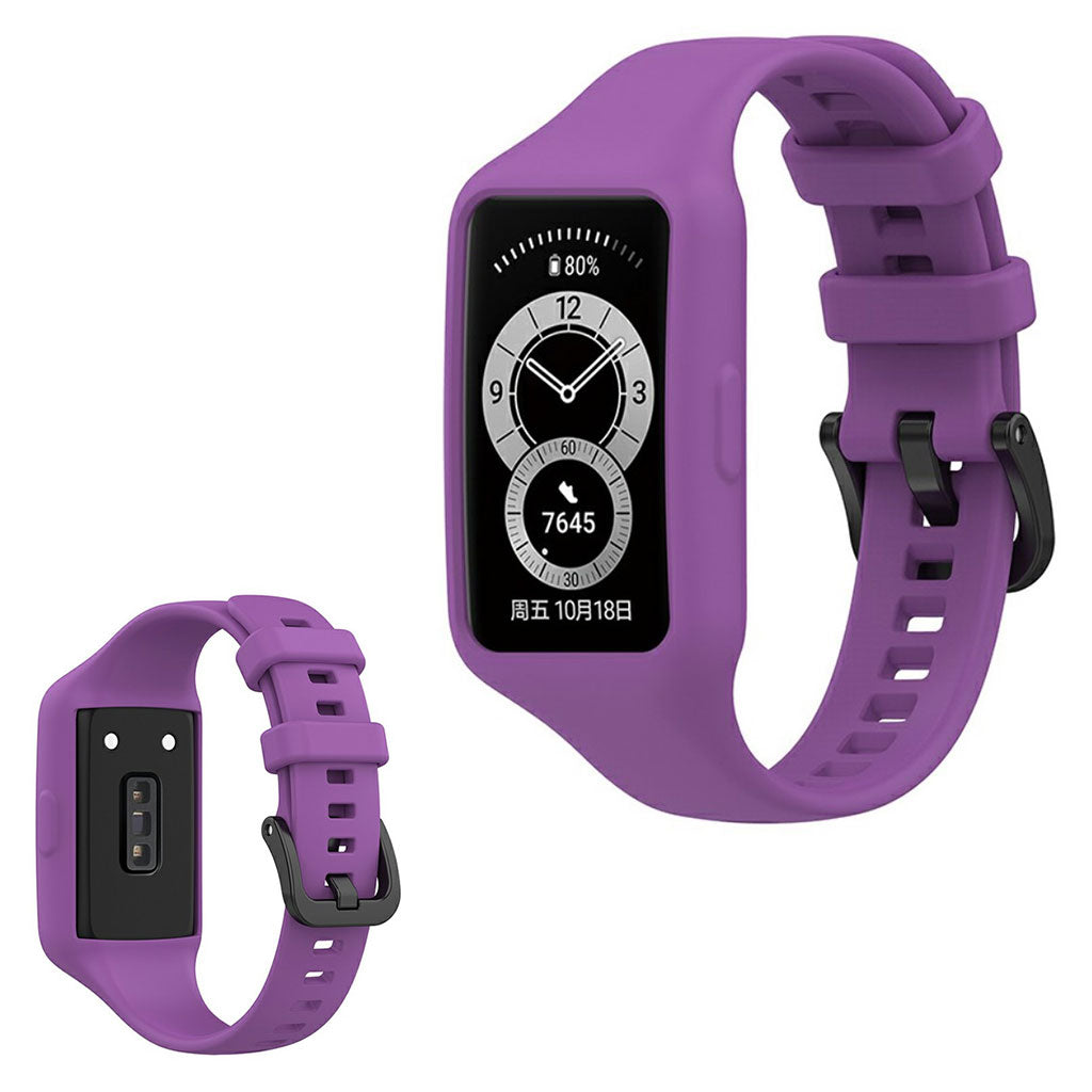 Mega skøn Honor Band 6 Silikone Rem - Lilla#serie_3