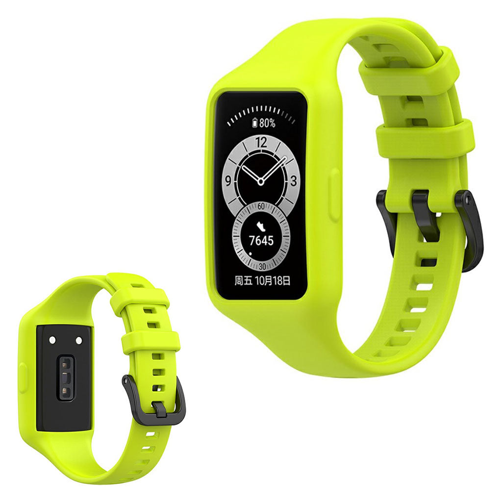 Mega skøn Honor Band 6 Silikone Rem - Grøn#serie_4