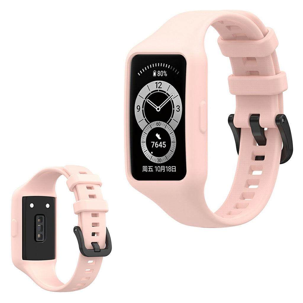 Mega skøn Honor Band 6 Silikone Rem - Pink#serie_5