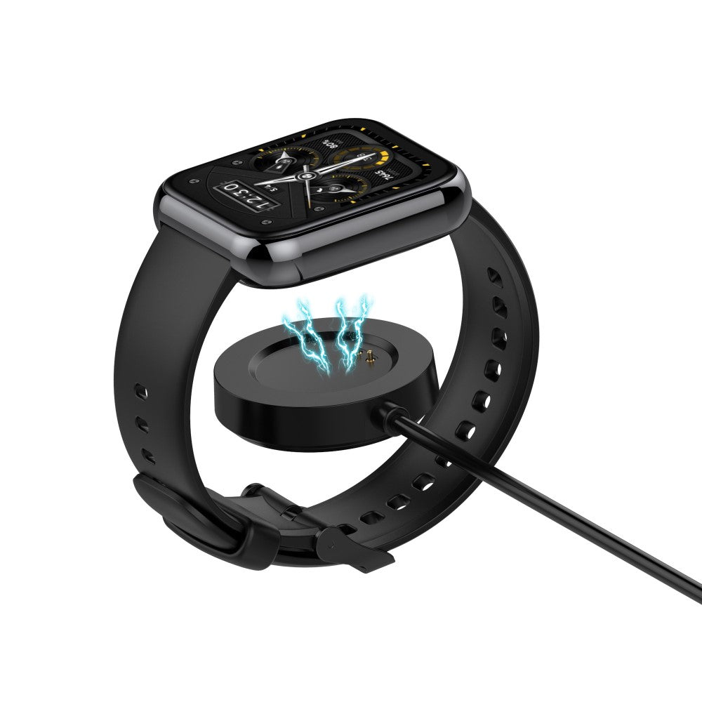 1m Plastik Realme Watch 2 / Realme Watch 2 Pro  Magnetisk Ladestation - Sort#serie_2