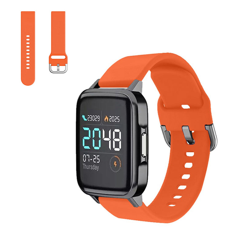 Rigtigt pænt Haylou SmartWatch Silikone Rem - Størrelse: S - Orange#serie_2