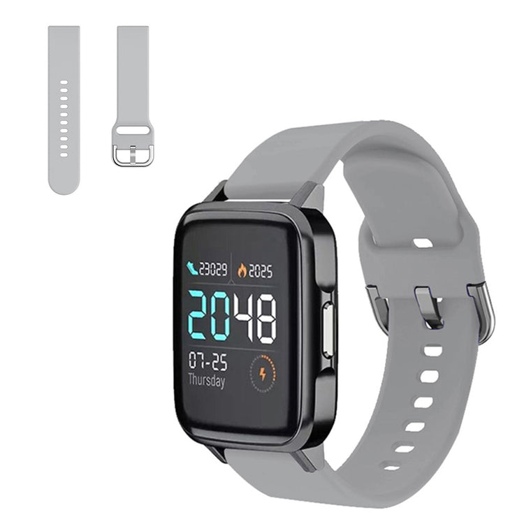 Rigtigt pænt Haylou SmartWatch Silikone Rem - Størrelse: S - Sølv#serie_6