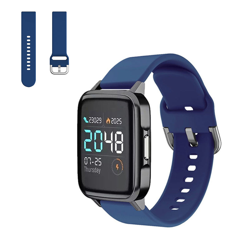 Rigtigt pænt Haylou SmartWatch Silikone Rem - Størrelse: S - Blå#serie_7