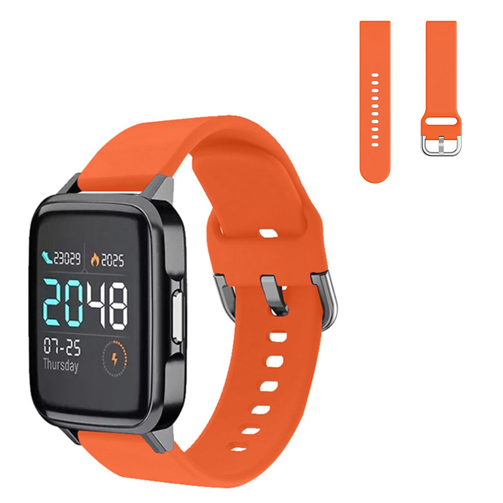 Helt vildt cool Haylou SmartWatch Silikone Rem - Størrelse: L - Orange#serie_2