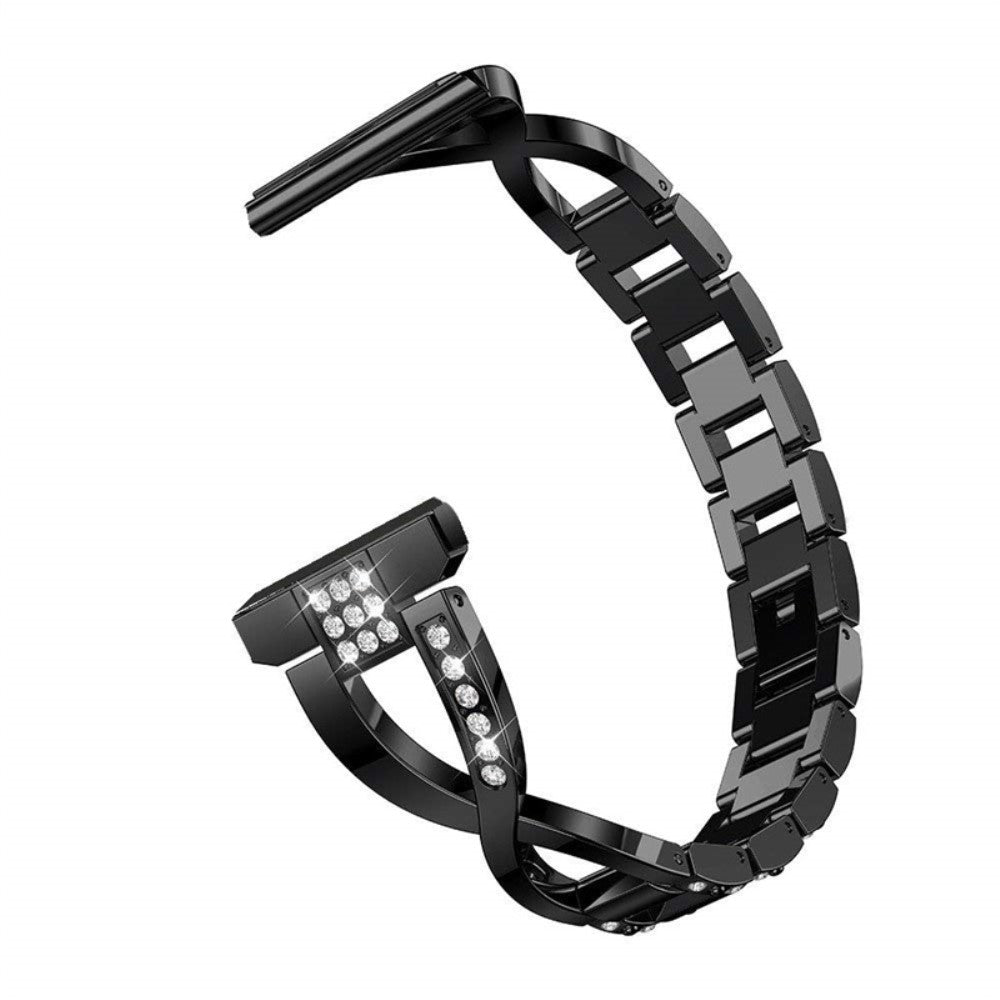 Super cool Haylou Solar LS05 Metal og Rhinsten Rem - Sort#serie_1