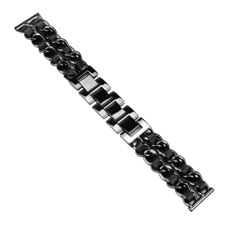 Helt vildt smuk Universal Metal og Kunstlæder Rem - Sort#serie_1