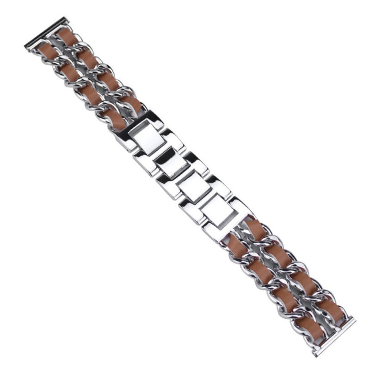 Helt vildt smuk Universal Metal og Kunstlæder Rem - Brun#serie_11