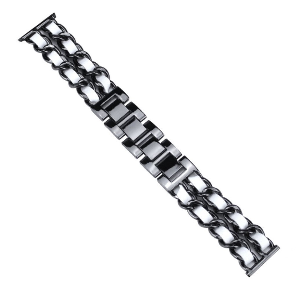Helt vildt smuk Universal Metal og Kunstlæder Rem - Sort#serie_2