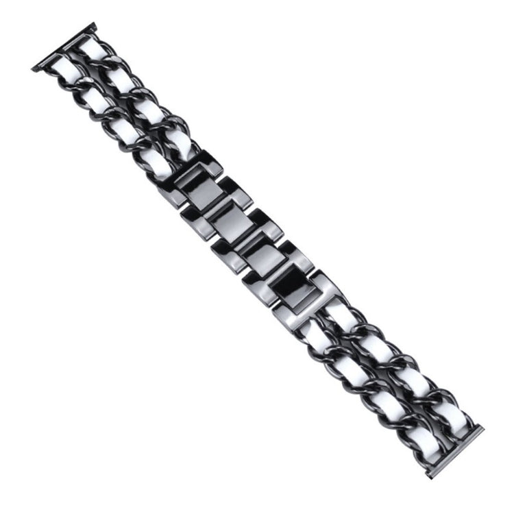 Helt vildt smuk Universal Metal og Kunstlæder Rem - Sort#serie_2