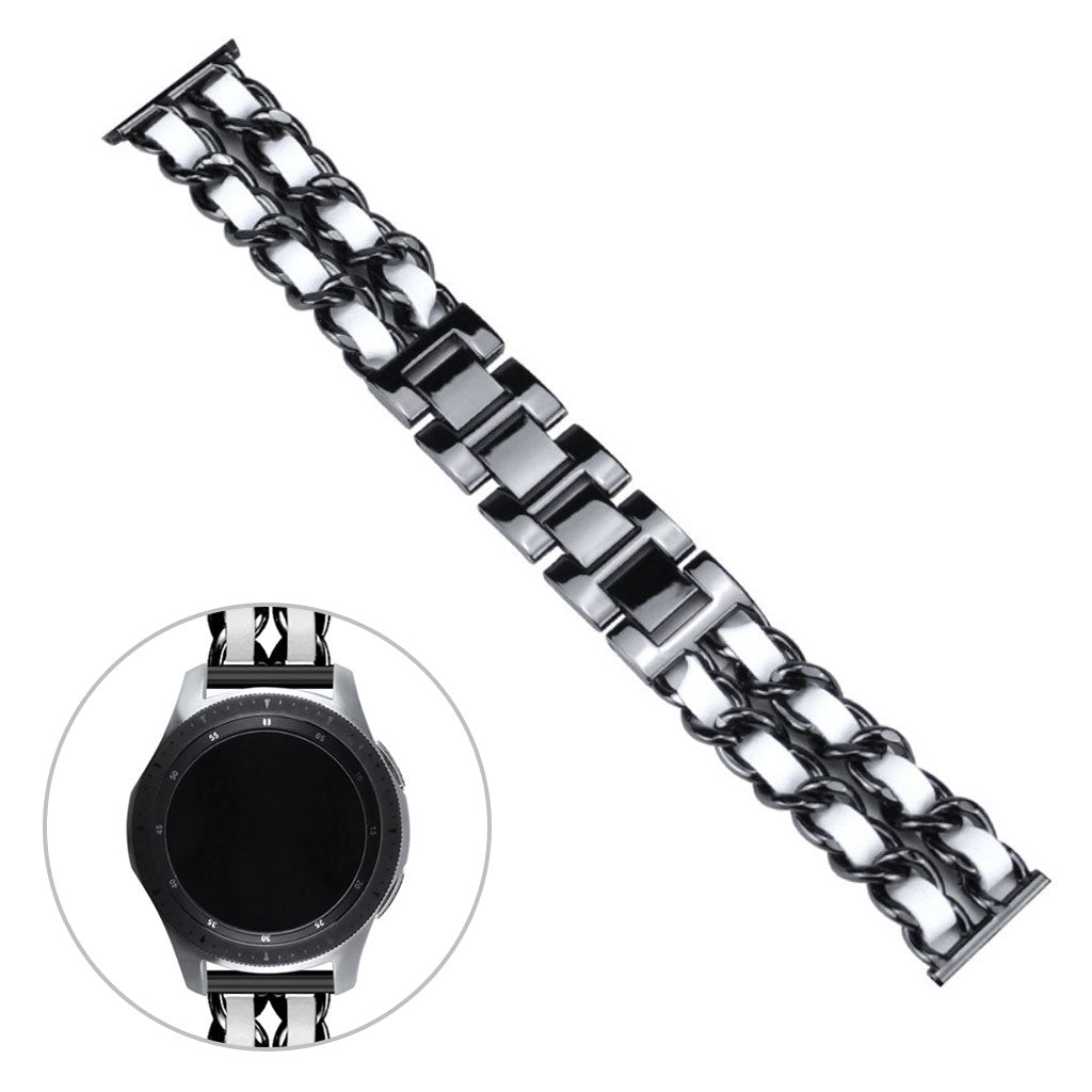 Helt vildt smuk Universal Metal og Kunstlæder Rem - Sort#serie_2