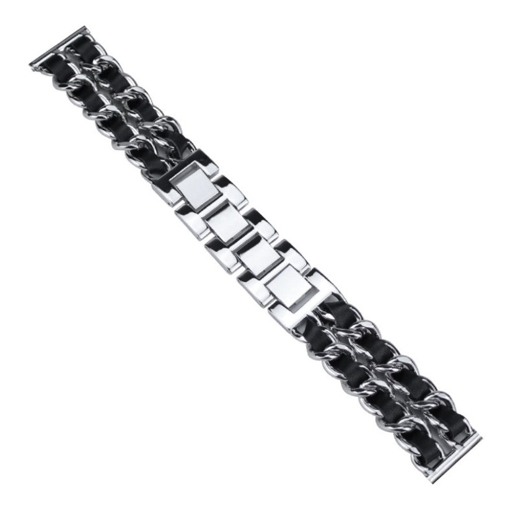 Helt vildt smuk Universal Metal og Kunstlæder Rem - Sort#serie_9