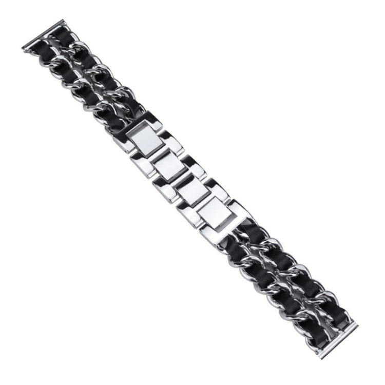Helt vildt smuk Universal Metal og Kunstlæder Rem - Sort#serie_9
