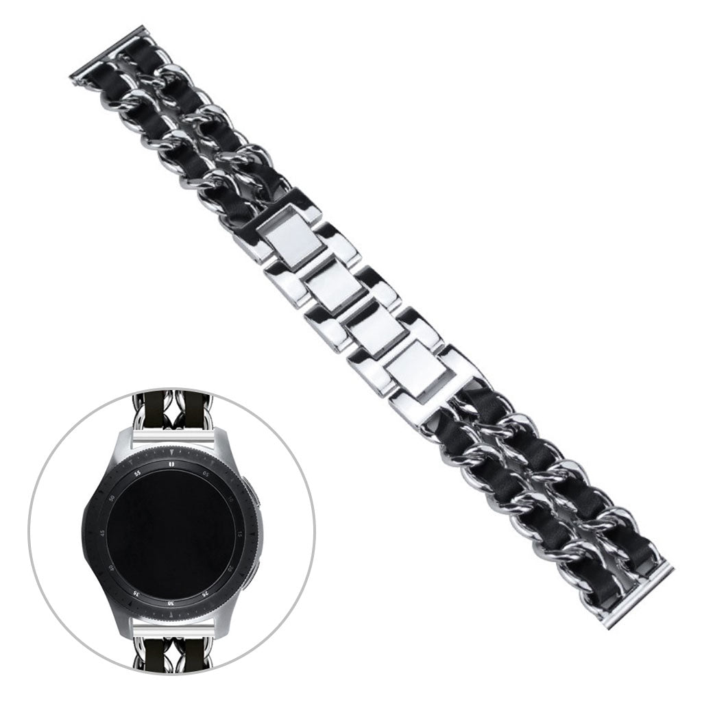 Helt vildt smuk Universal Metal og Kunstlæder Rem - Sort#serie_9