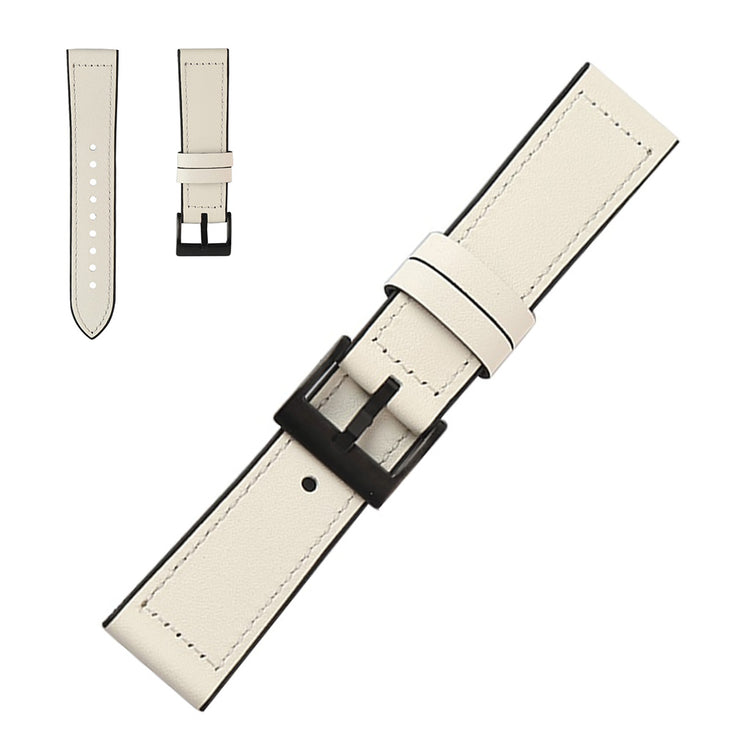 Meget fantastisk 22mm Kunstlæder og Silikone Rem - Hvid#serie_2