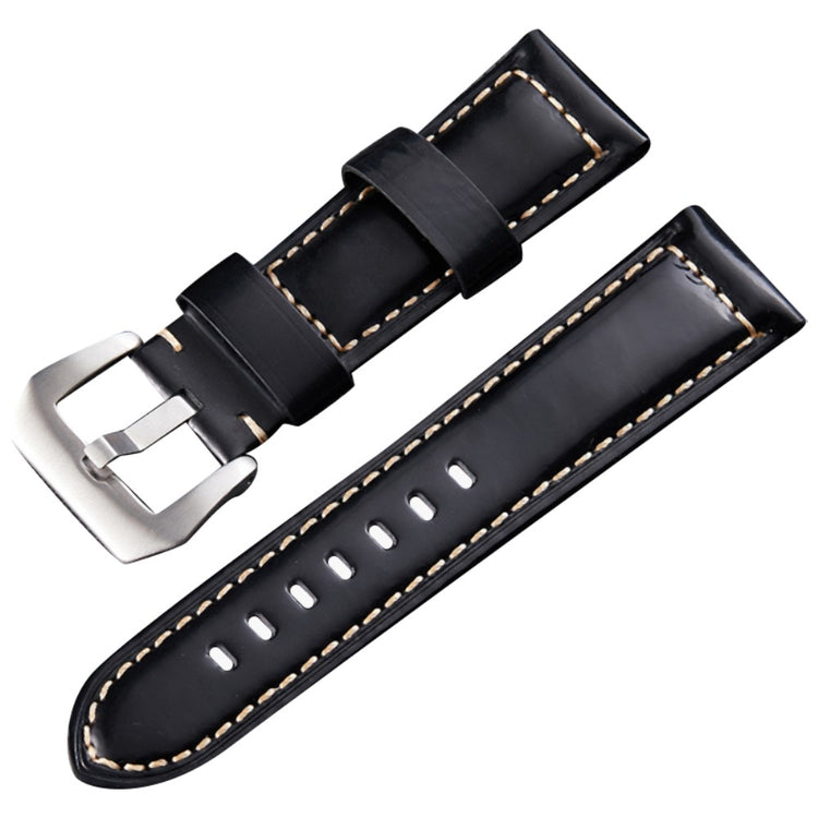 Meget Sejt Ægte Læder Rem passer til 22mm - Sort#serie_3