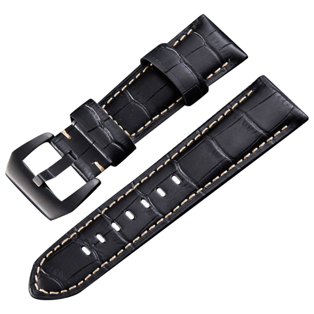 Meget Sejt Ægte Læder Rem passer til 22mm - Sort#serie_5