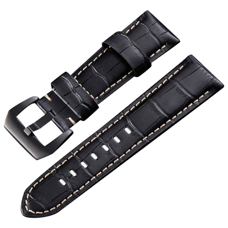 Meget Sejt Ægte Læder Rem passer til 22mm - Sort#serie_5